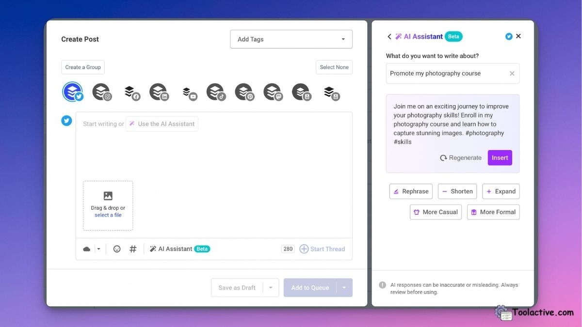 ai social media tools
